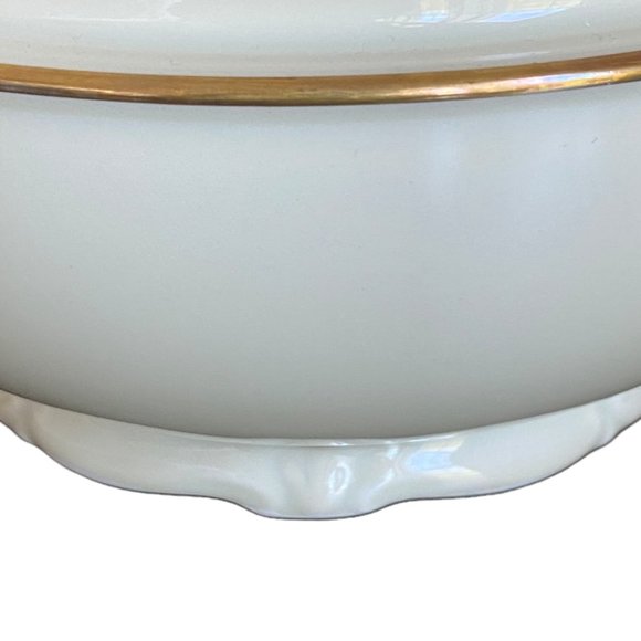 Antique CT Altwasser Ingeborg Cream Gold Rimmed Porcelain Covered Serving Dish - Picture 13 of 15